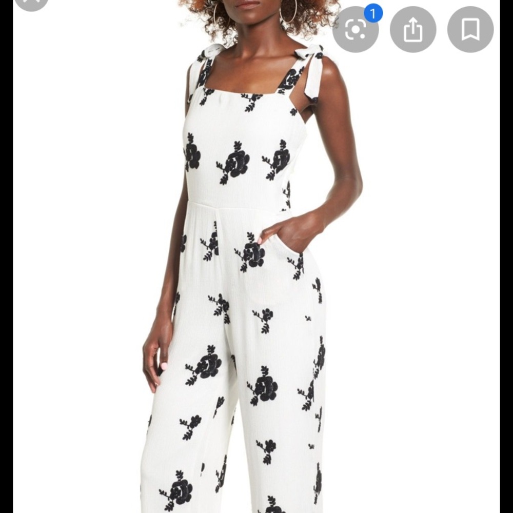 Dee elly floral embroidered jumpsuit